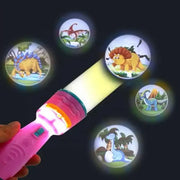 Baby Projector Torch 3cards Cartoon Projection Flashlight Children Early Education Toy(random Color ), 3 Reel In 1 Pack.